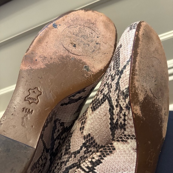 Tory Burch Python Embossed Leather Wedges - Picture 4 of 5